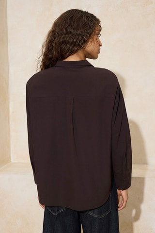 Chemisier oversize - Marron