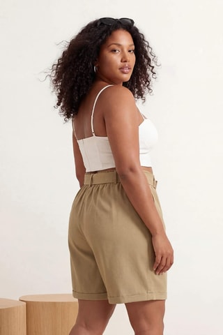 Bermuda taille haute - Kaki