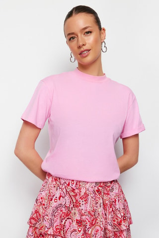 Short volanté taille haute - Rouge et rose