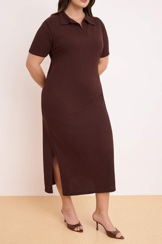 Robe polo regular - Marron