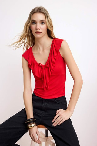 Top - Cru - Vermelho