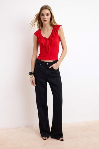 Top - Cru - Vermelho
