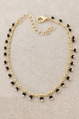 Bracelet - laiton plaqué or & pierres de cristal 