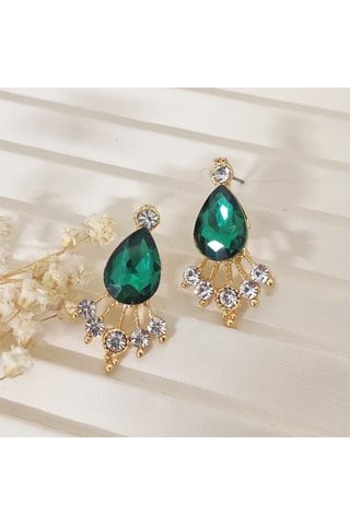 Boucles d'oreilles - Laiton plaqué or & agate