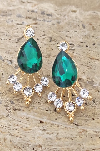 Boucles d'oreilles - Laiton plaqué or & agate