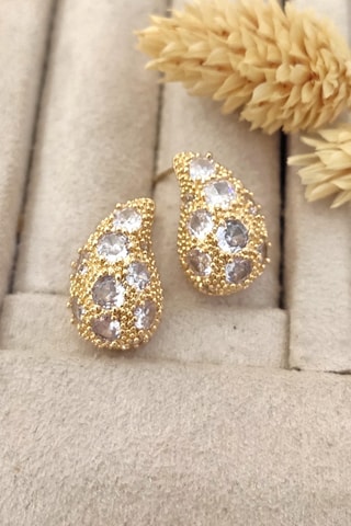 Puces dorées à l'or fin - Zircons