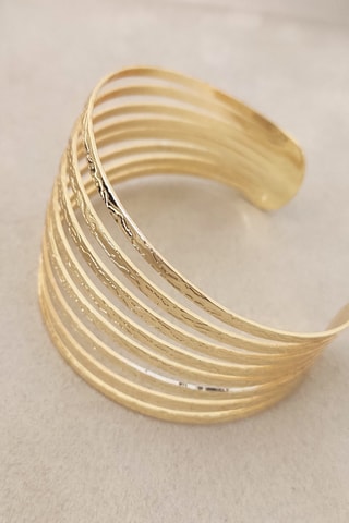 Bracelet manchette - Laiton plaqué or