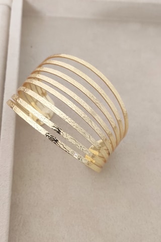 Bracelet manchette - Laiton plaqué or