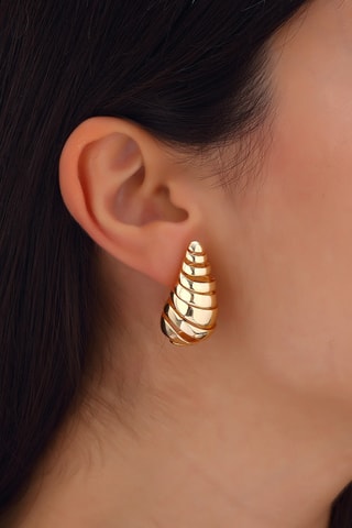 Boucles d'oreilles pendantes - Laiton plaqué or