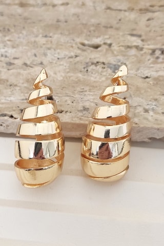 Boucles d'oreilles pendantes - Laiton plaqué or