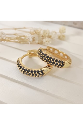 Boucles d'oreilles - Laiton plaqué or & zirconium