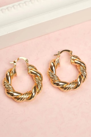 Argolas folheadas a ouro fino amarelo