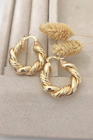 Argolas folheadas a ouro fino amarelo