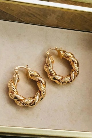Argolas folheadas a ouro fino amarelo