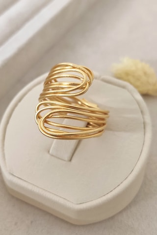 Bague ajustable - Laiton plaqué or