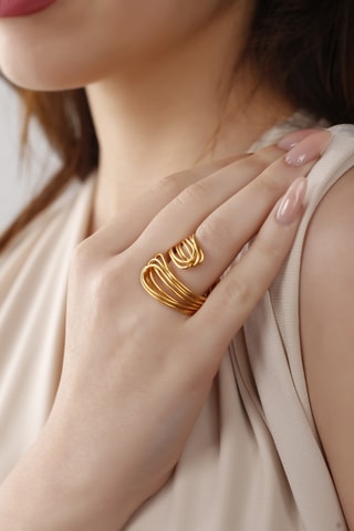Bague ajustable - Laiton plaqué or