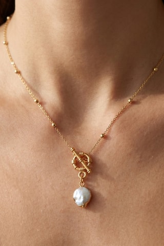 Collier doré à l'or fin - Nacre
