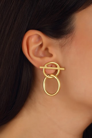 Boucles d’oreilles dorées à l'or fin