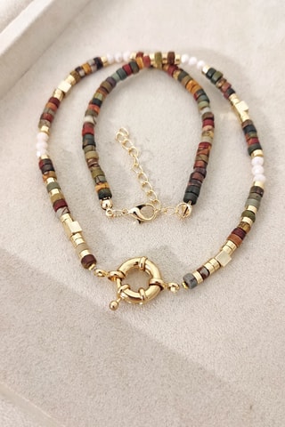Collier doré à l'or fin - Variscites