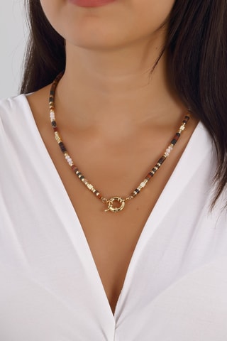 Collier doré à l'or fin - Variscites