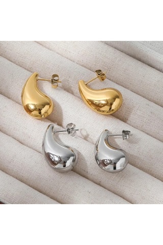 Boucles d'oreilles gouttes - Laiton plaqué or