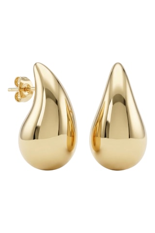 Boucles d'oreilles gouttes - Laiton plaqué or