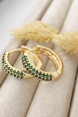 Boucles d'oreilles - Laiton plaqué or & zirconium