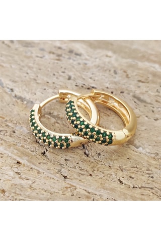 Boucles d'oreilles - Laiton plaqué or & zirconium