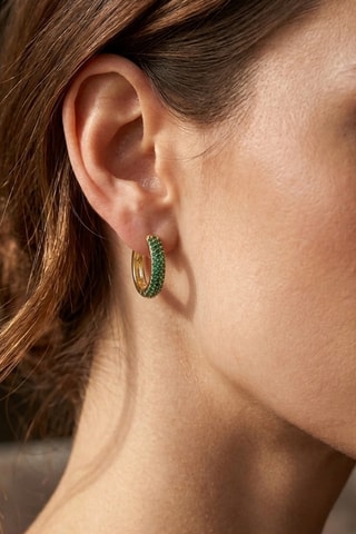 Boucles d'oreilles - Laiton plaqué or & zirconium