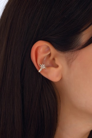 Earcuff - Laiton plaqué or & zirconium