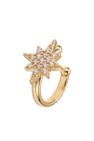 Earcuff - Laiton plaqué or & zirconium
