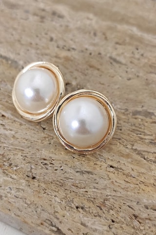 Boucles d'oreilles - Laiton plaqué or & zircon