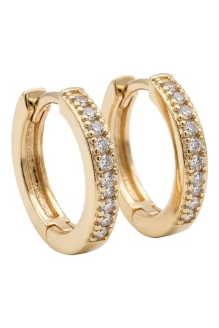 Boucles d'oreilles - Laiton plaqué or & zircon