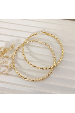 Créoles dorées à l'or fin