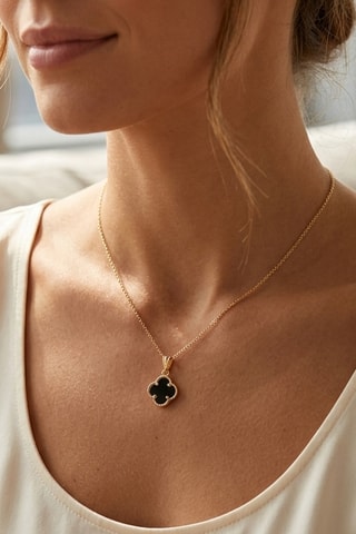 Collier doré à l'or fin - Nacre