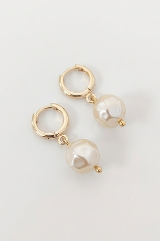 Boucles d'oreilles - Laiton plaqué or & perle
