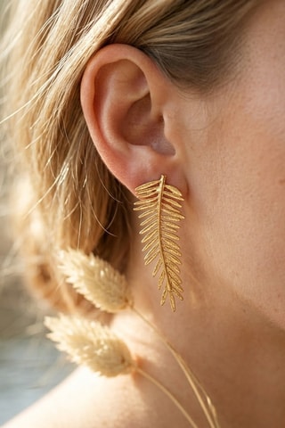 Boucles d'oreilles - Laiton plaqué or