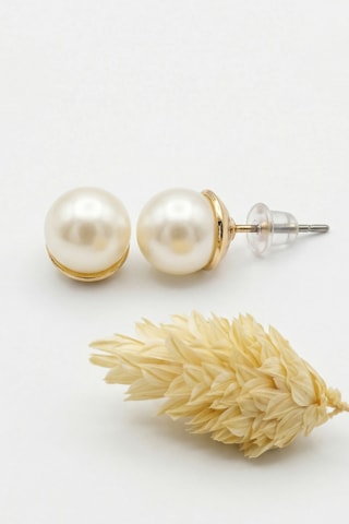 Boucles d'oreilles - Laiton plaqué or & perle