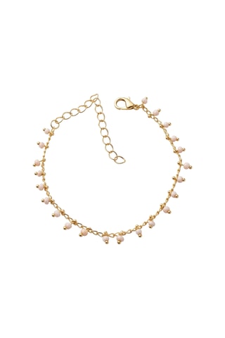 Bracelet chaîne - Laiton plaqué or & cristal