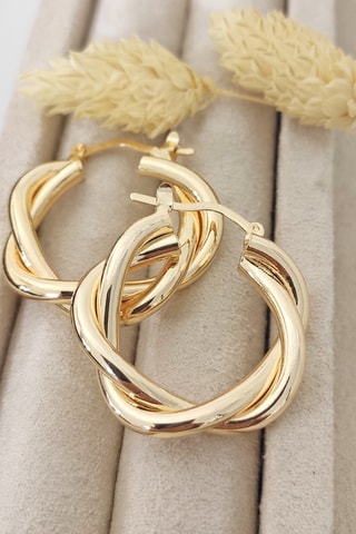 Boucles d'oreilles - Laiton plaqué or