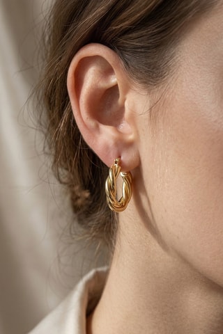 Boucles d'oreilles - Laiton plaqué or