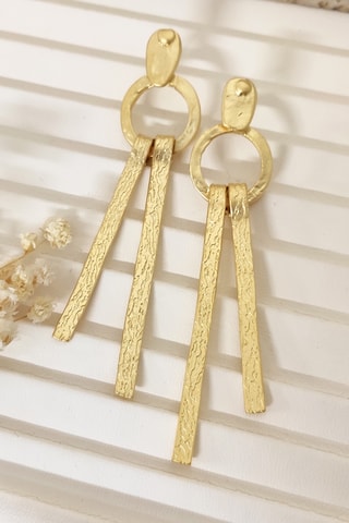 Boucles d’oreilles dorées à l'or fin