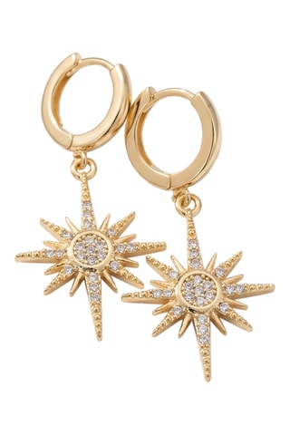Boucles d'oreilles - Laiton plaqué or & zirconium