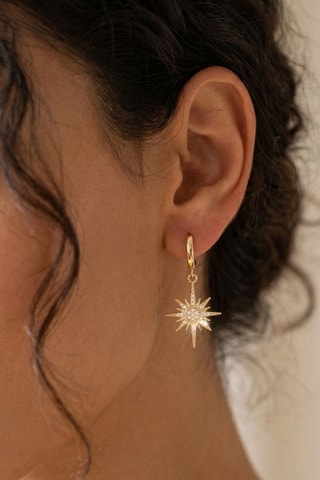 Boucles d'oreilles - Laiton plaqué or & zirconium
