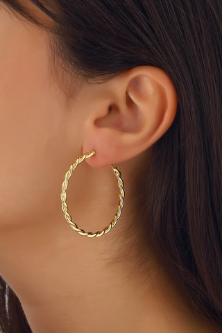 Boucles d'oreilles - Laiton plaqué or