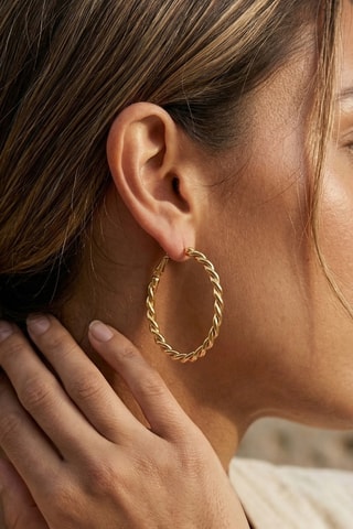Boucles d'oreilles - Laiton plaqué or