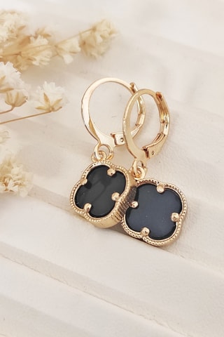 Boucles d’oreilles dorées à l'or fin - Nacre