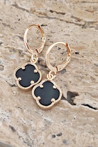 Boucles d’oreilles dorées à l'or fin - Nacre