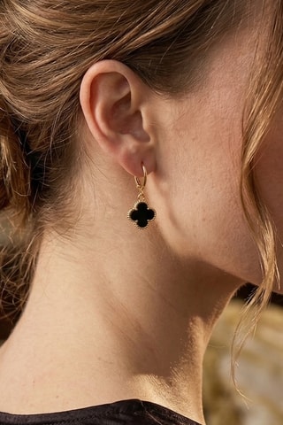 Boucles d’oreilles dorées à l'or fin - Nacre