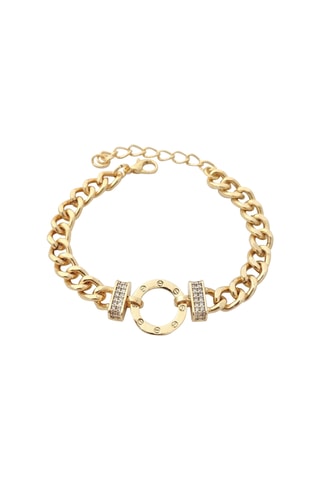Bracelet doré à l'or fin - Zircons